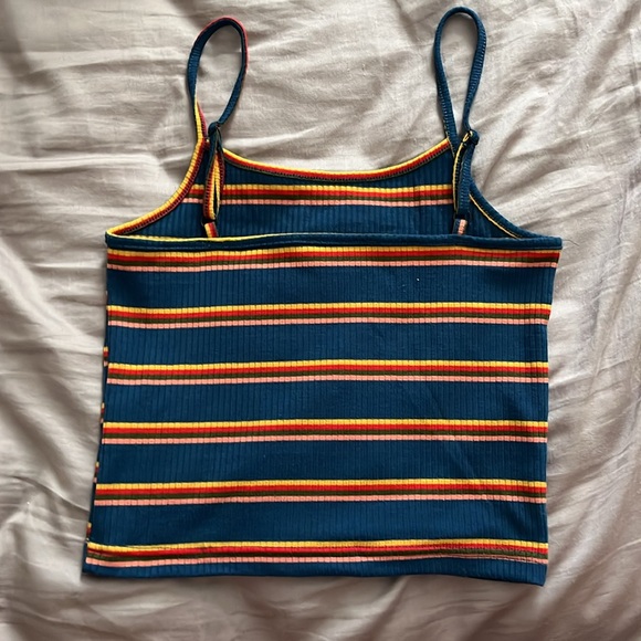 Ribbed stripped crop top - Picture 2 of 3